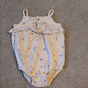 Adorable Cream and Brown Kids One Piece